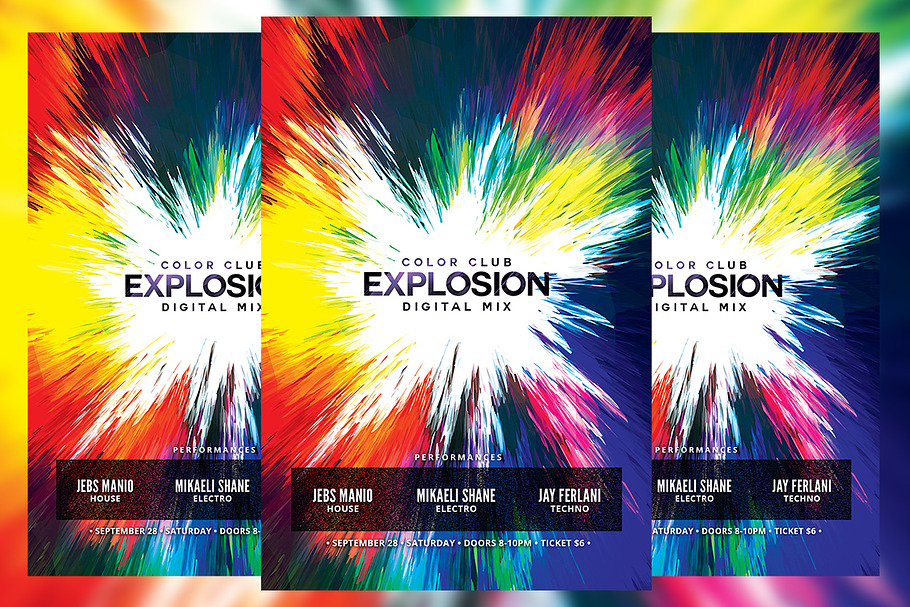 Color Club Explosion Flyer