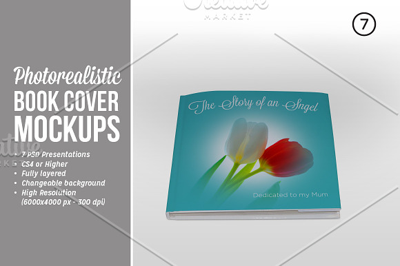Square Book Cover Mockup 03 in Print Mockups - product preview 4