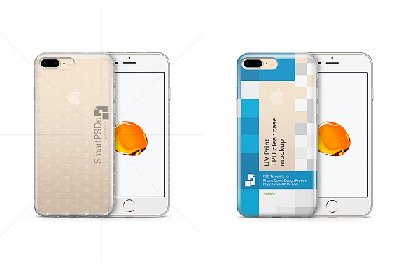 iPhone 7 Plus TPU Clear Phone Mockup in Product Mockups - product preview 2