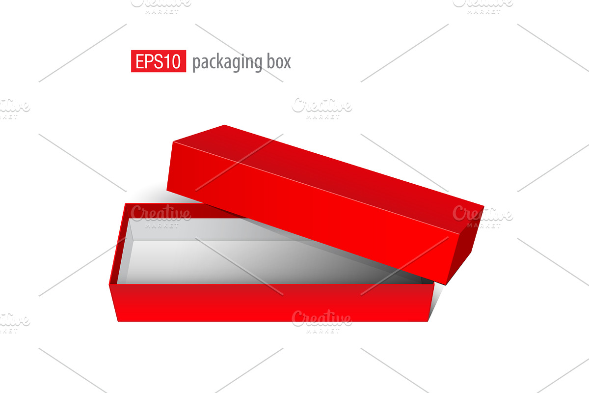 Red blank Package Box in Product Mockups - product preview 8