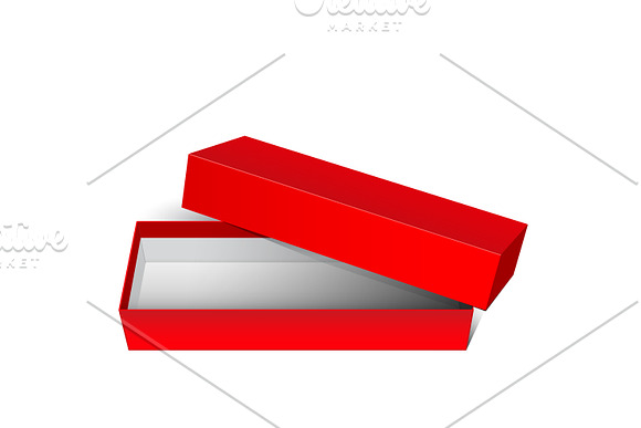 Red blank Package Box in Product Mockups - product preview 1
