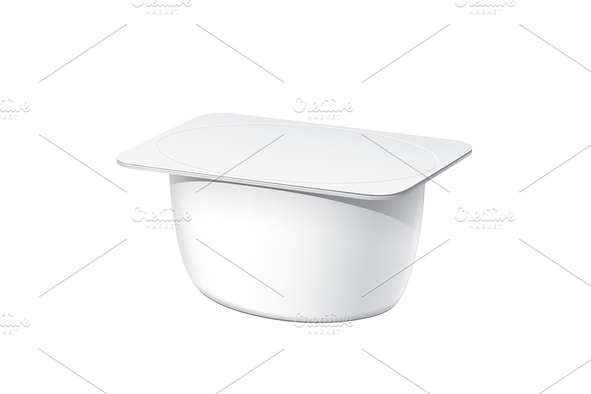 White blank plastic containe in Product Mockups - product preview 8