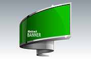Shiny glossed green banner