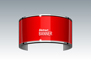Shiny gloss red banner