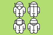Set icons robot