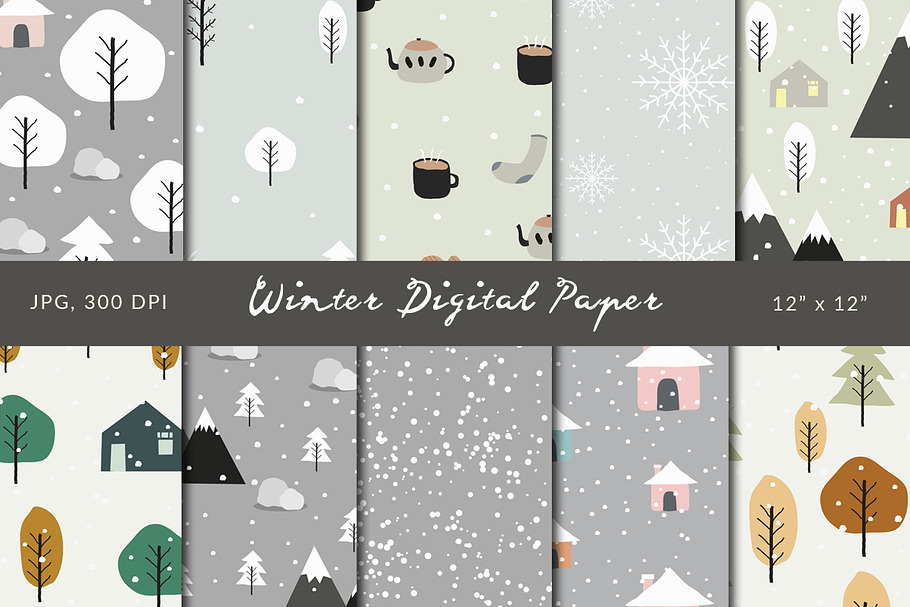 Winter - Digital Papers in Patterns - product preview 8