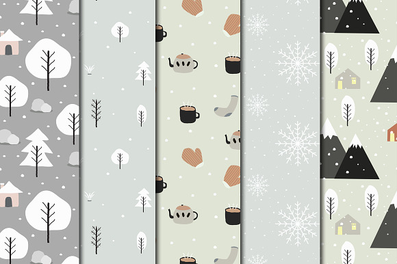 Winter - Digital Papers in Patterns - product preview 1
