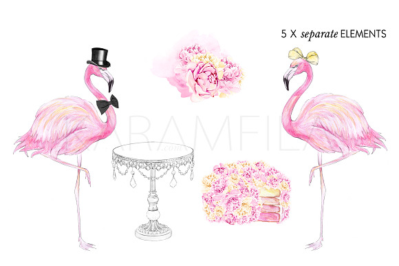 Cute Wedding Clipart in Illustrations - product preview 1