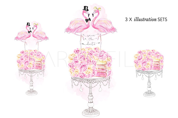 Cute Wedding Clipart in Illustrations - product preview 2