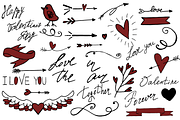 Valentine's doodle set