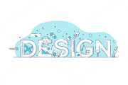 Line Design Concept Word