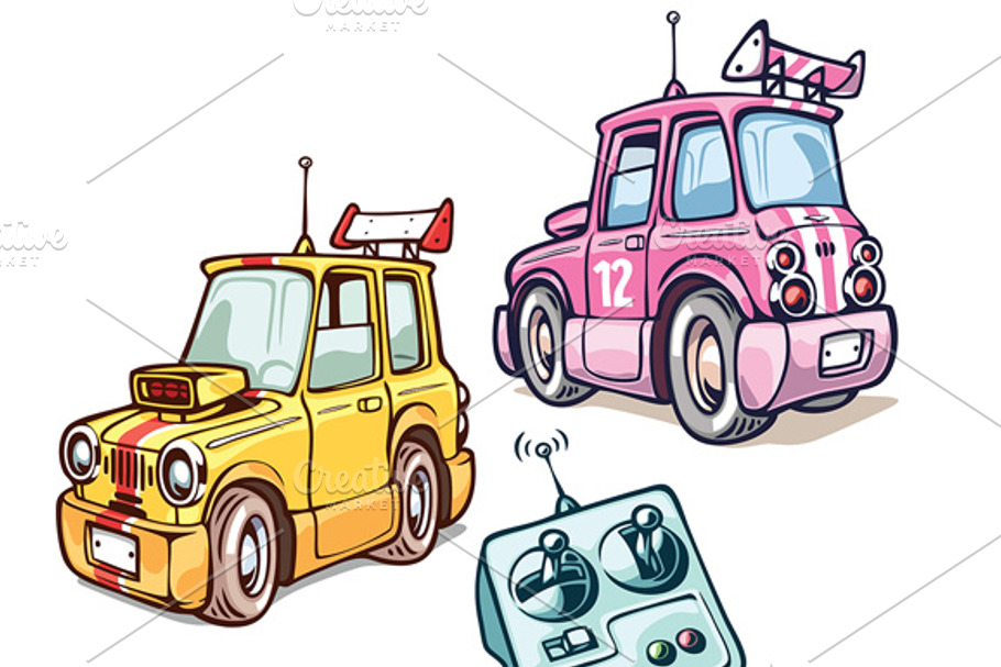 Two RC Cars in Illustrations - product preview 8