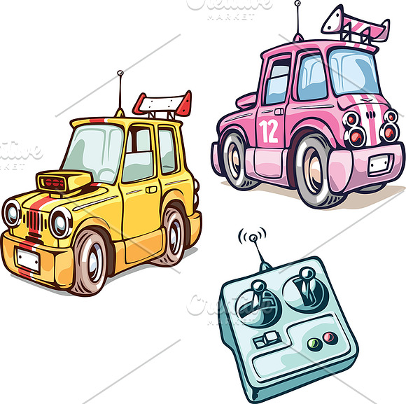 Two RC Cars in Illustrations - product preview 1