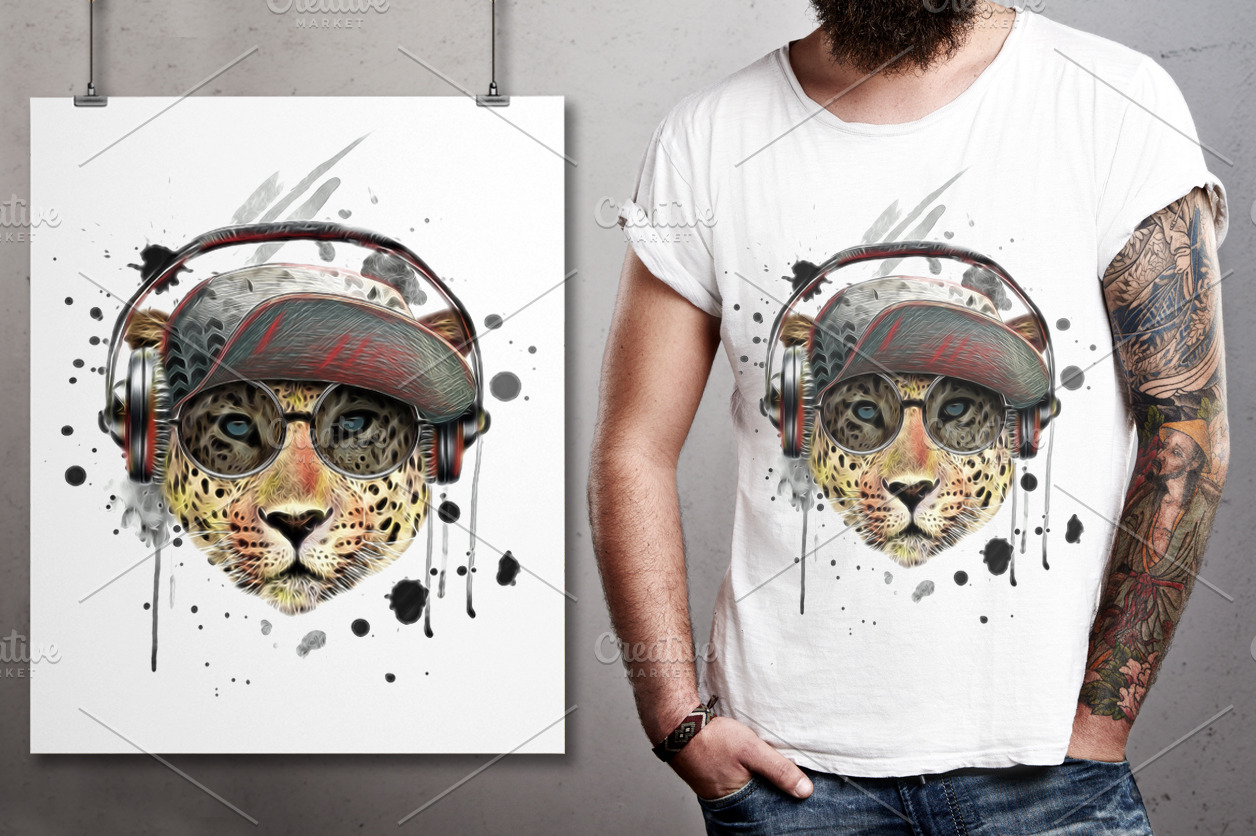 Leopard illustration/T-shirt graphic | Creative Daddy