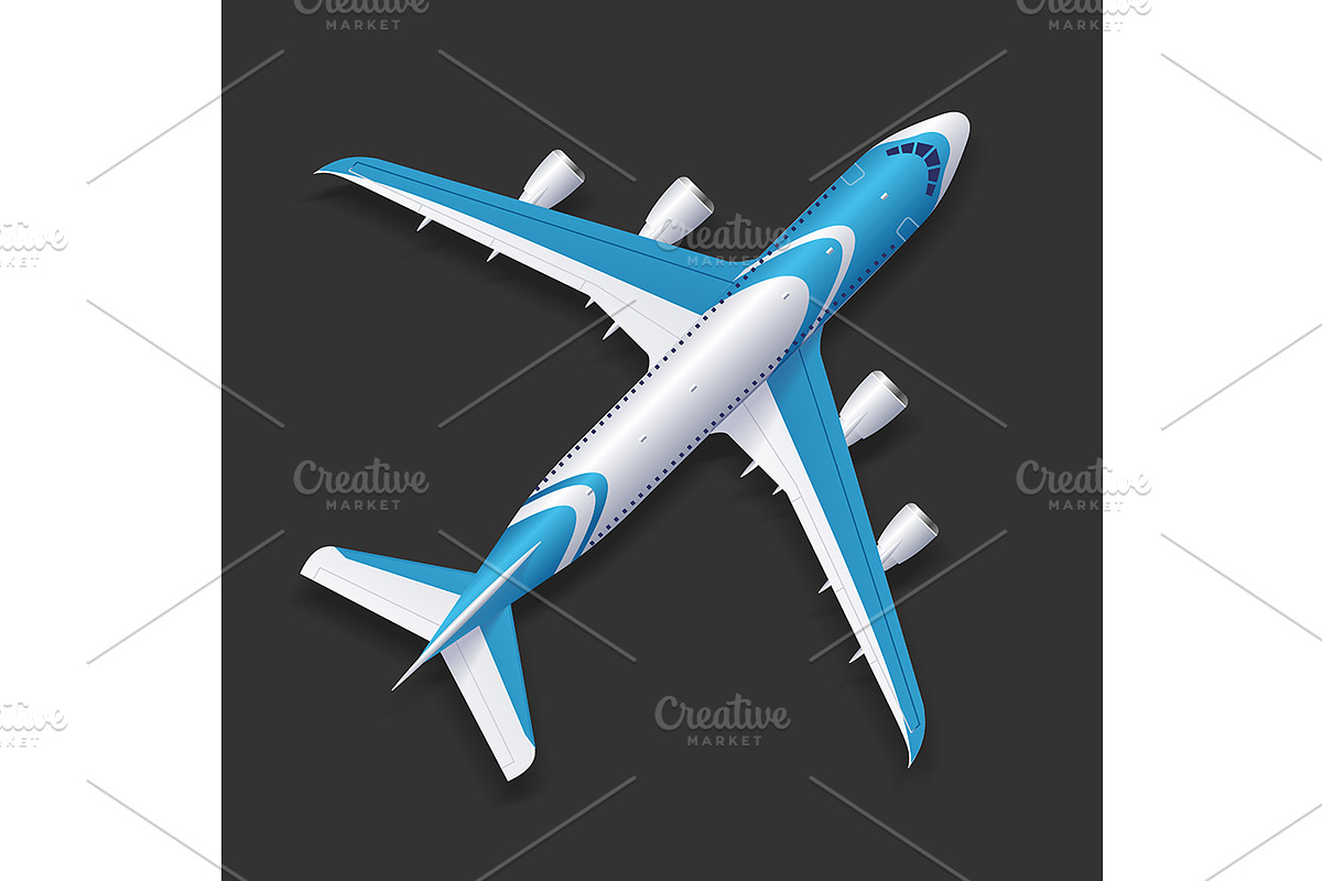 Realistic Airplane Template. in Objects - product preview 8