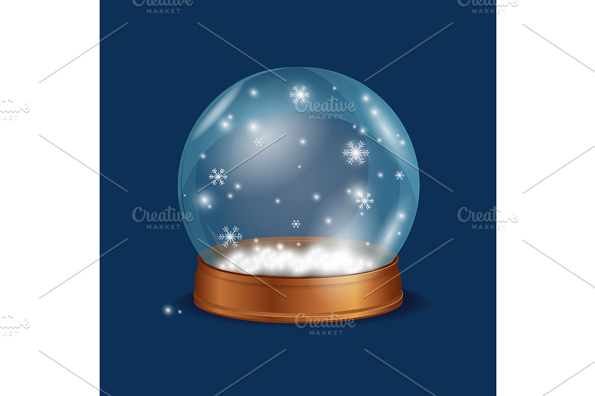 Crystall Ball Snow. Vector in Objects - product preview 8
