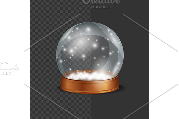 Crystall Ball Snow. Vector in Objects - product preview 1