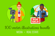 Media & Real Estate illustrations.