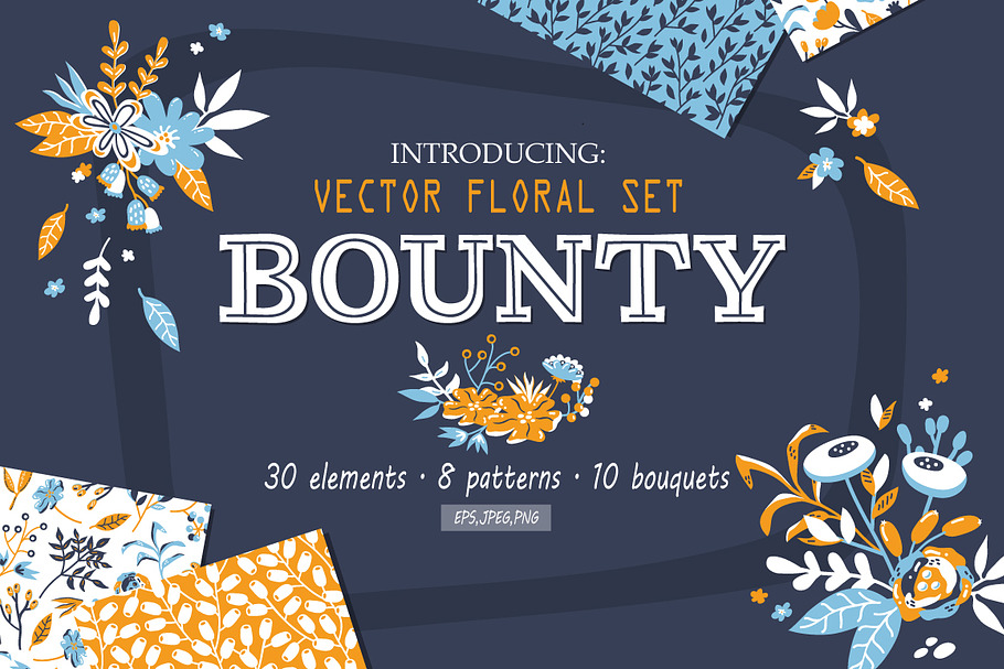 Bounty - vector floral set in Patterns - product preview 8