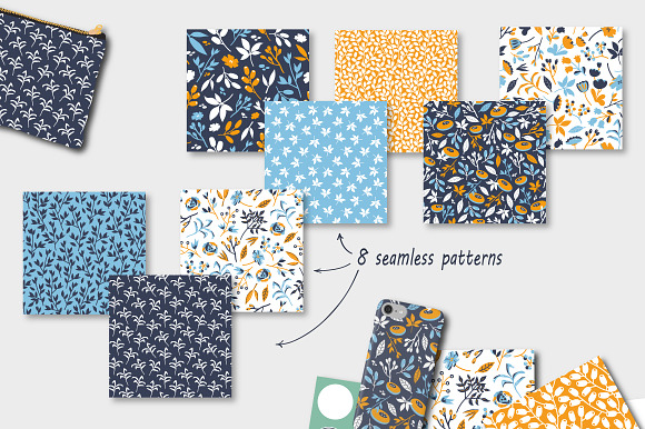 Bounty - vector floral set in Patterns - product preview 4