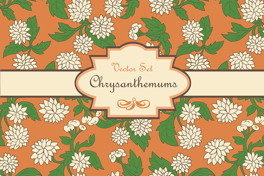 Floral pattern with chrysanthemums in Patterns - product preview 8