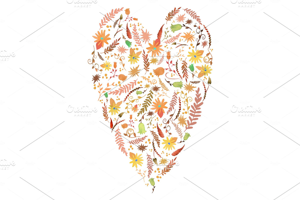 Watercolor hearts in Illustrations - product preview 8