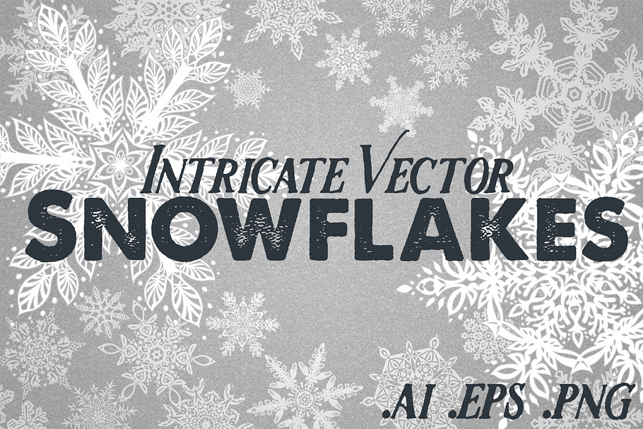 Snowflakes - 23 Intricate Vector in Objects - product preview 8
