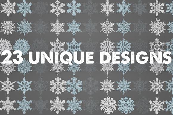 Snowflakes - 23 Intricate Vector in Objects - product preview 1