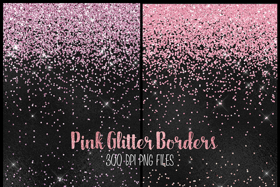 Pink Glitter PNG Borders in Objects - product preview 8