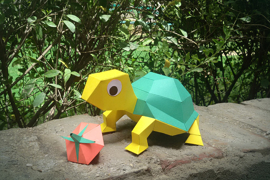 DIY Tortoise - 3d papercraft in Templates - product preview 8