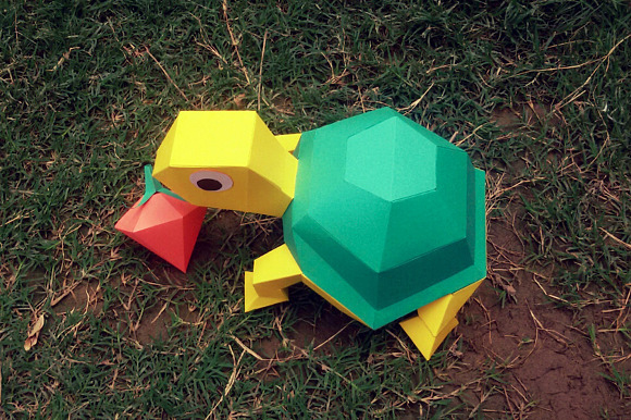 DIY Tortoise - 3d papercraft in Templates - product preview 1