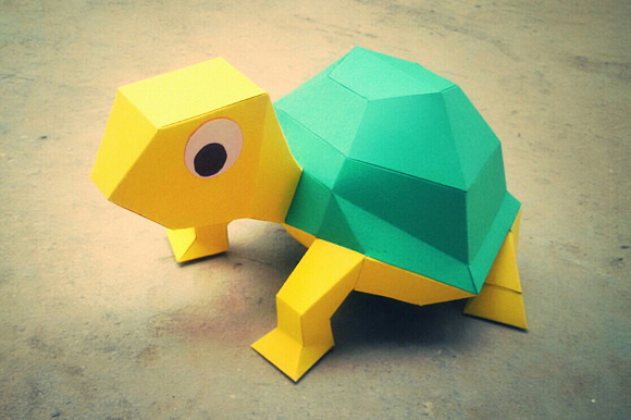 DIY Tortoise - 3d papercraft in Templates - product preview 2