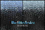 Blue Glitter PNG Overlays