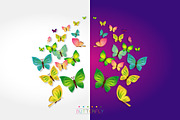 Colorful butterfly design background