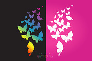 Colorful butterfly design background
