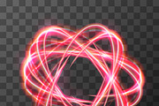 Neon blurry swirl, red trail effect