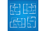 Apartment Floor Plan Set 