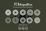 10 starpattern vector shape elements