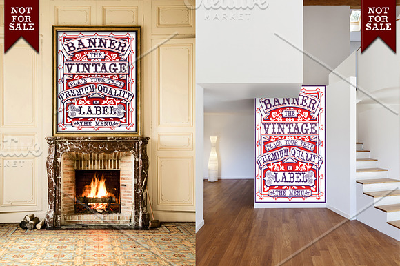 Graphic Vintage Labels and Banners in Illustrations - product preview 2