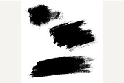 Set of ink brush stroke vector