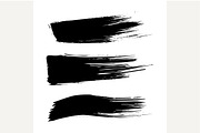 Set of ink brush stroke vector