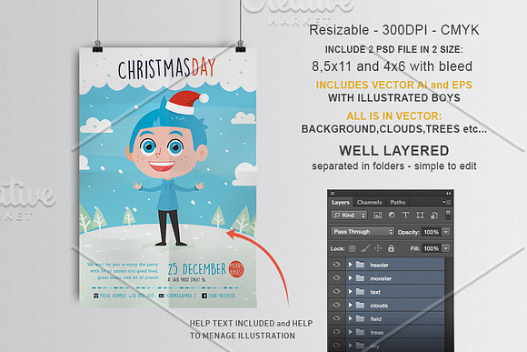 4 Season Kids Flyer (4 flyer in 1) in Flyer Templates - product preview 1