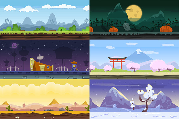 10 Fresh Game Backgrounds in Graphics - product preview 1
