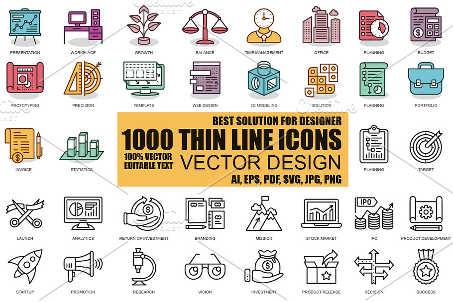 Business Line Icons in Business Icons - product preview 8