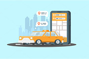 Smartphone with taxi service
