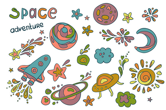 Pattern " Space adventure " in Patterns - product preview 1