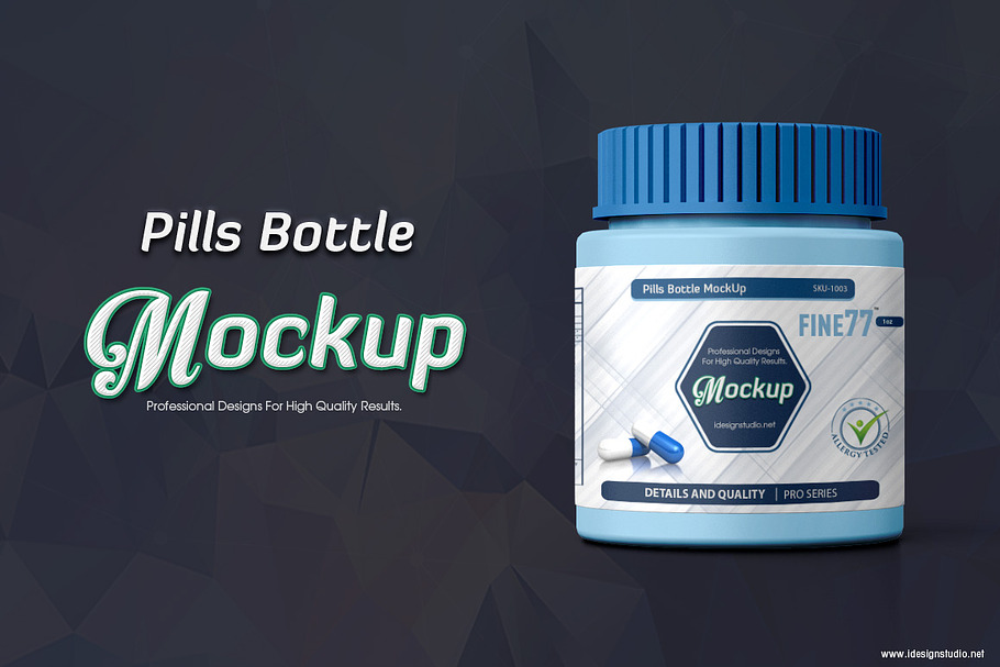 Pills Bottle Mockup in Product Mockups - product preview 8