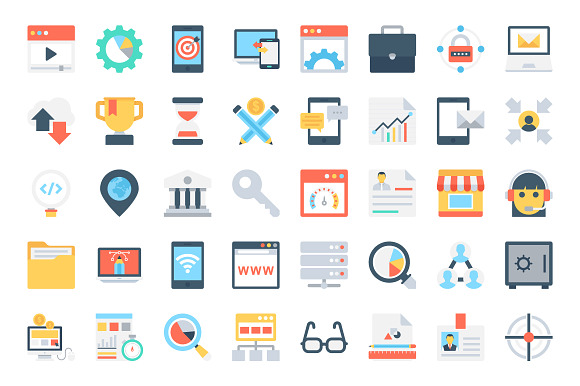 168 Flat Digital Marketing Icons  in Marketing Icons - product preview 2