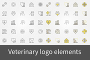 Veterinary logo elements