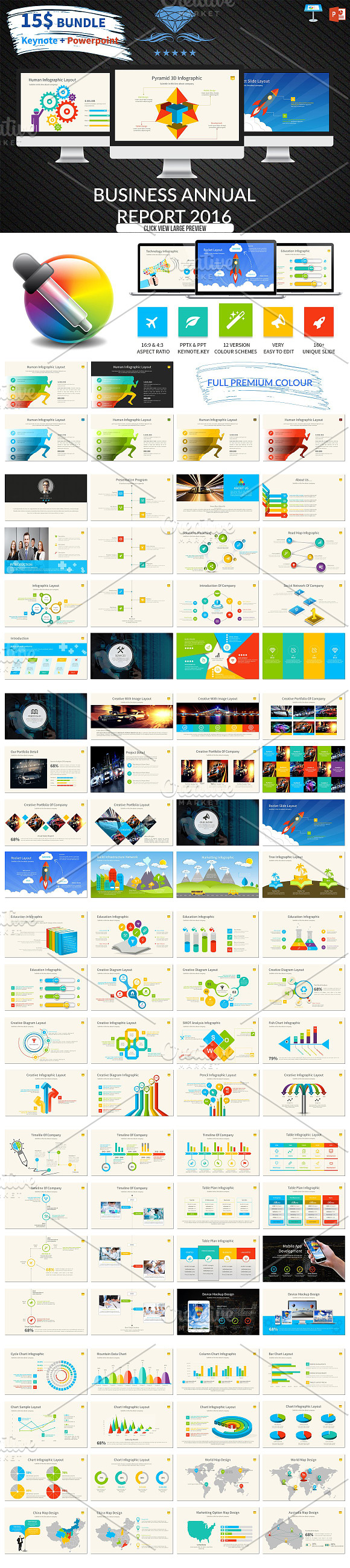 Premium Bundle 3 IN 1 Template in Presentation Templates - product preview 4